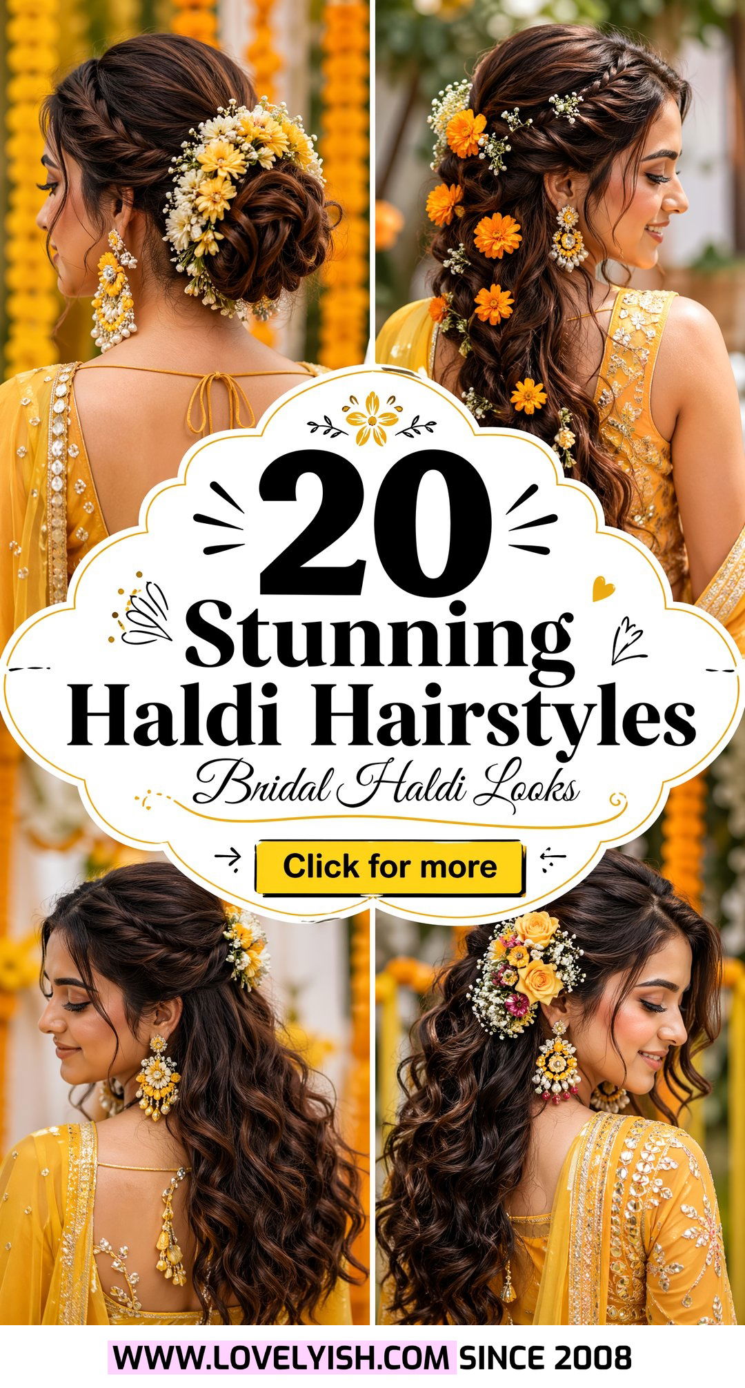 20 Stunning Haldi Hairstyles For Bride On Her Special Day - 20 Stunning Haldi Hairstyles For Bride On Her Special Day