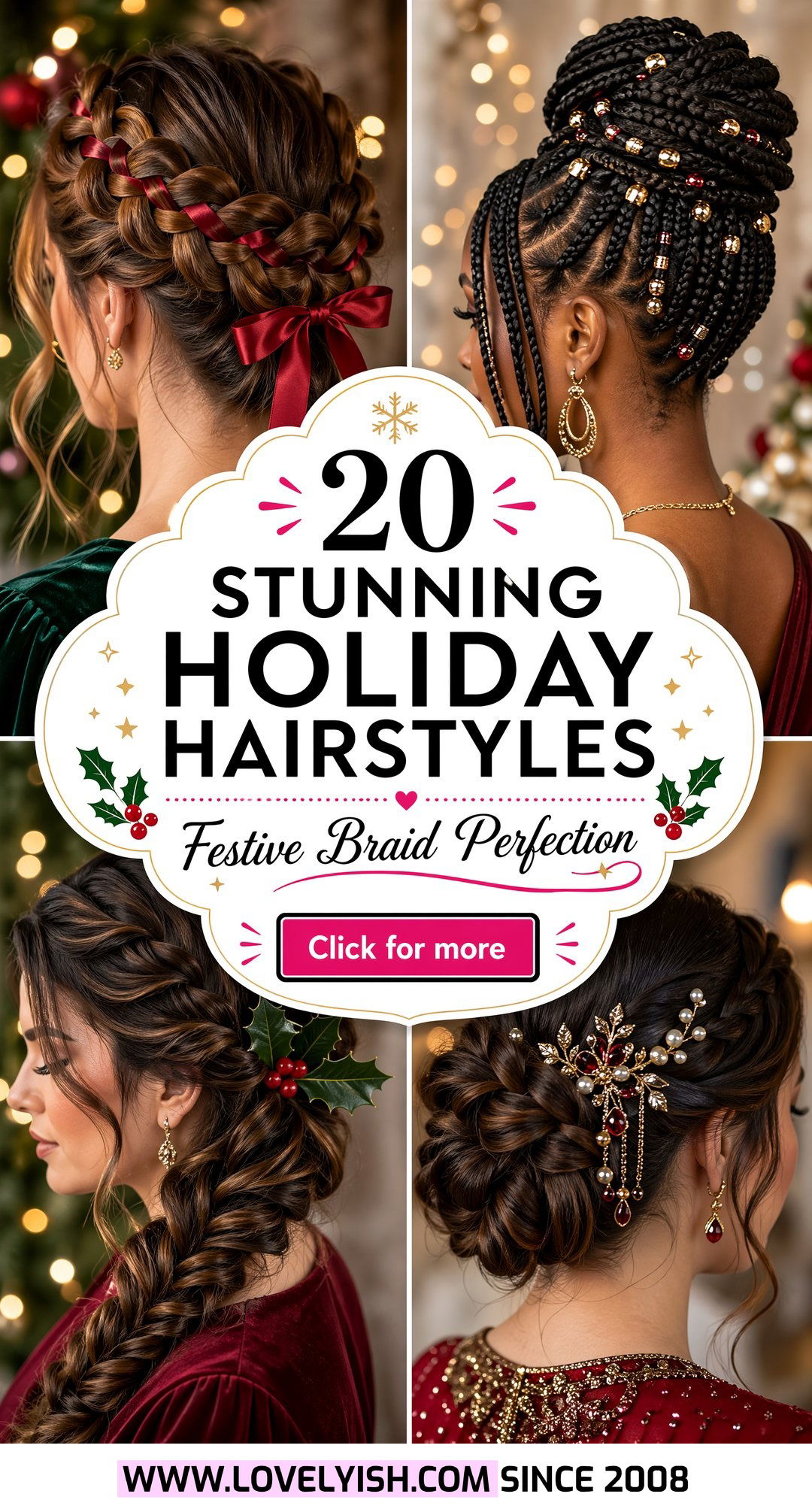 20 Stunning Holiday Hairstyle Ideas for Girls with Braids - 20 Stunning Holiday Hairstyle Ideas for Girls with Braids