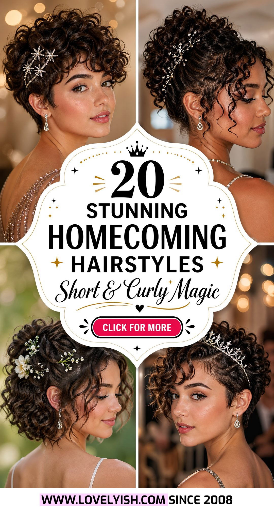 20 Stunning Homecoming Hairstyles for Short Curly Hair - 20 Stunning Homecoming Hairstyles for Short Curly Hair