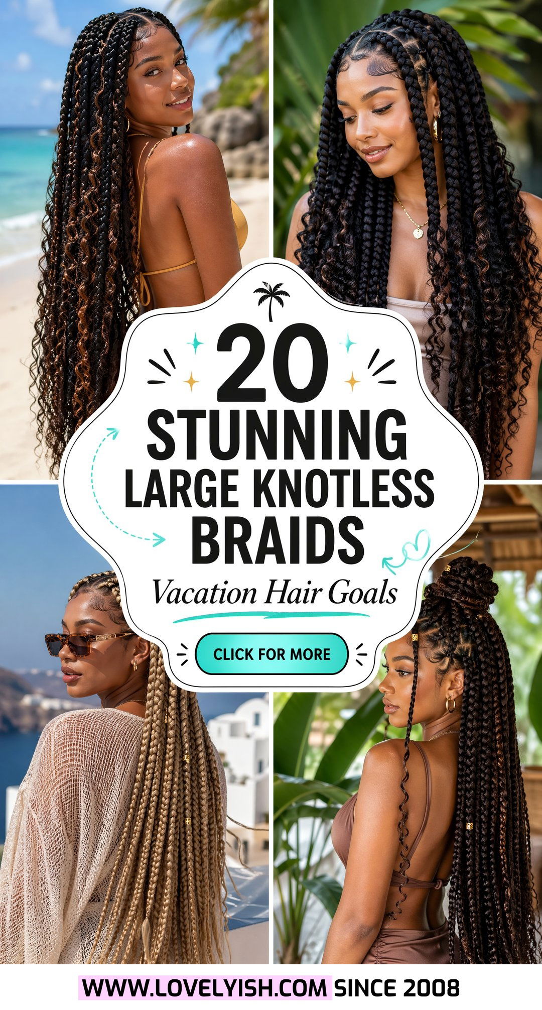 20 Stunning Large Knotless Braids for Your Next Vacation - 20 Stunning Large Knotless Braids for Your Next Vacation