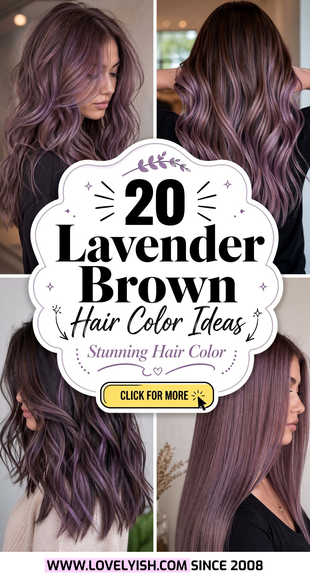 20 Stunning Lavender Brown Hair Color Ideas For Your Hair - 20 Stunning Lavender Brown Hair Color Ideas For Your Hair