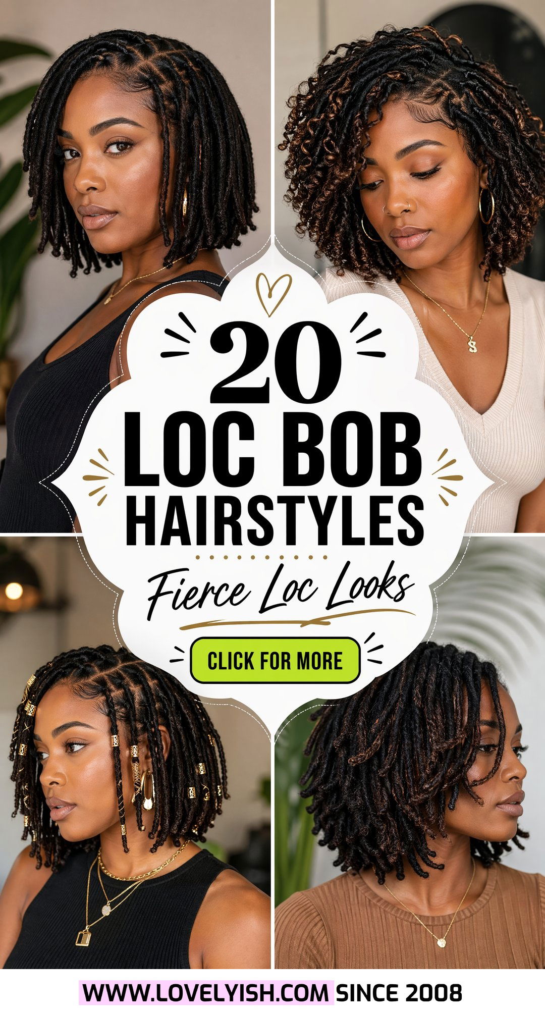 20 Stunning Loc Bob Hairstyles For Women To Rock This Year - 20 Stunning Loc Bob Hairstyles For Women To Rock This Year