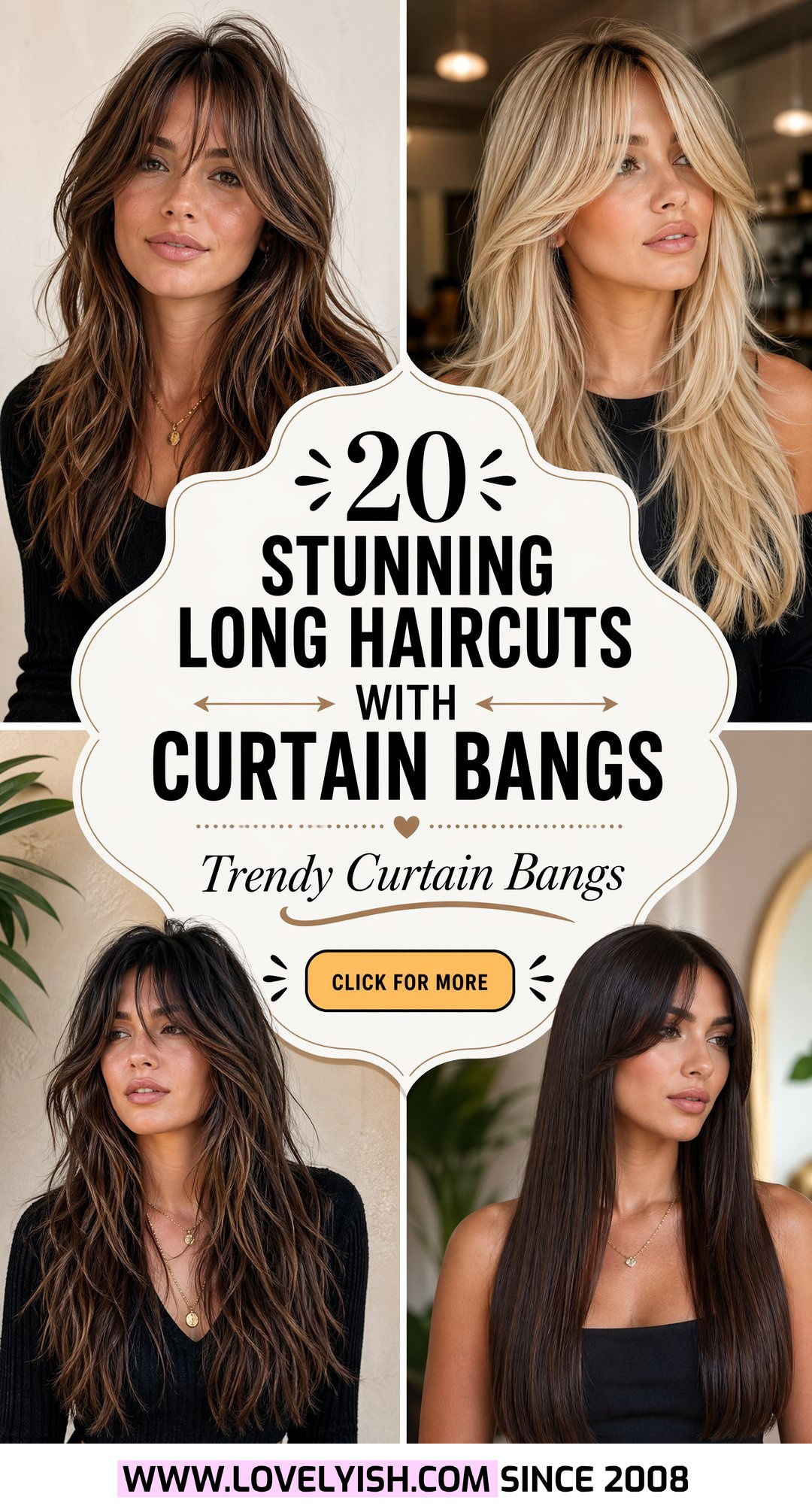 20 Stunning Long Haircuts With Curtain Bangs To Try Today Lovelyish