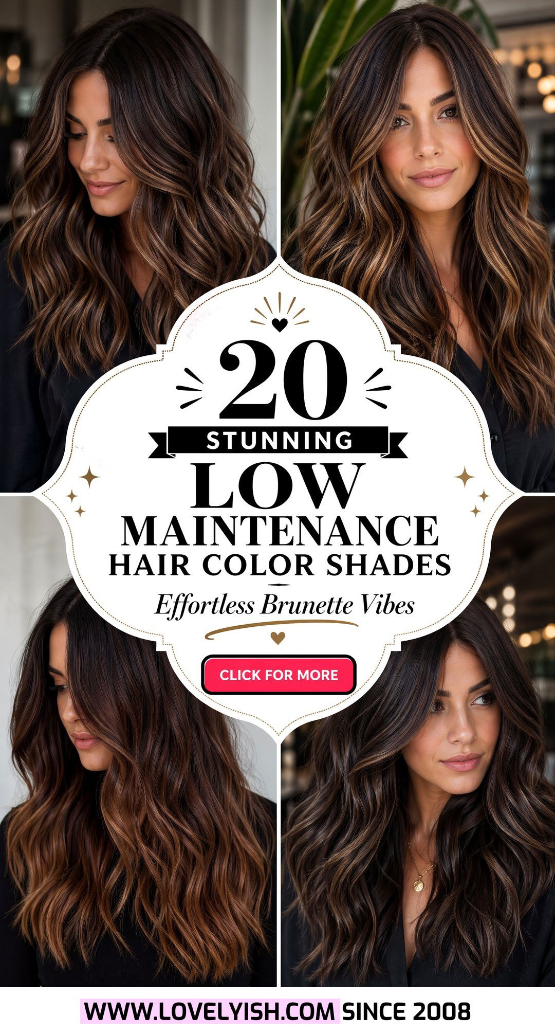 20 Stunning Low Maintenance Hair Color Shades for Brunettes - 20 Stunning Low Maintenance Hair Color Shades for Brunettes