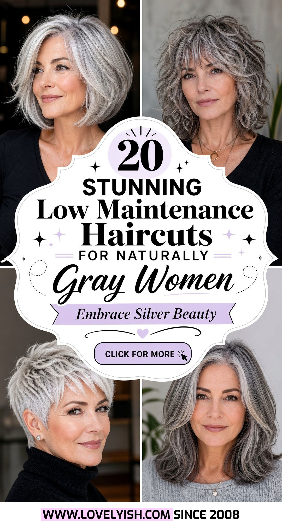 20 Stunning Low Maintenance Haircuts for Naturally Gray Women - 20 Stunning Low Maintenance Haircuts for Naturally Gray Women