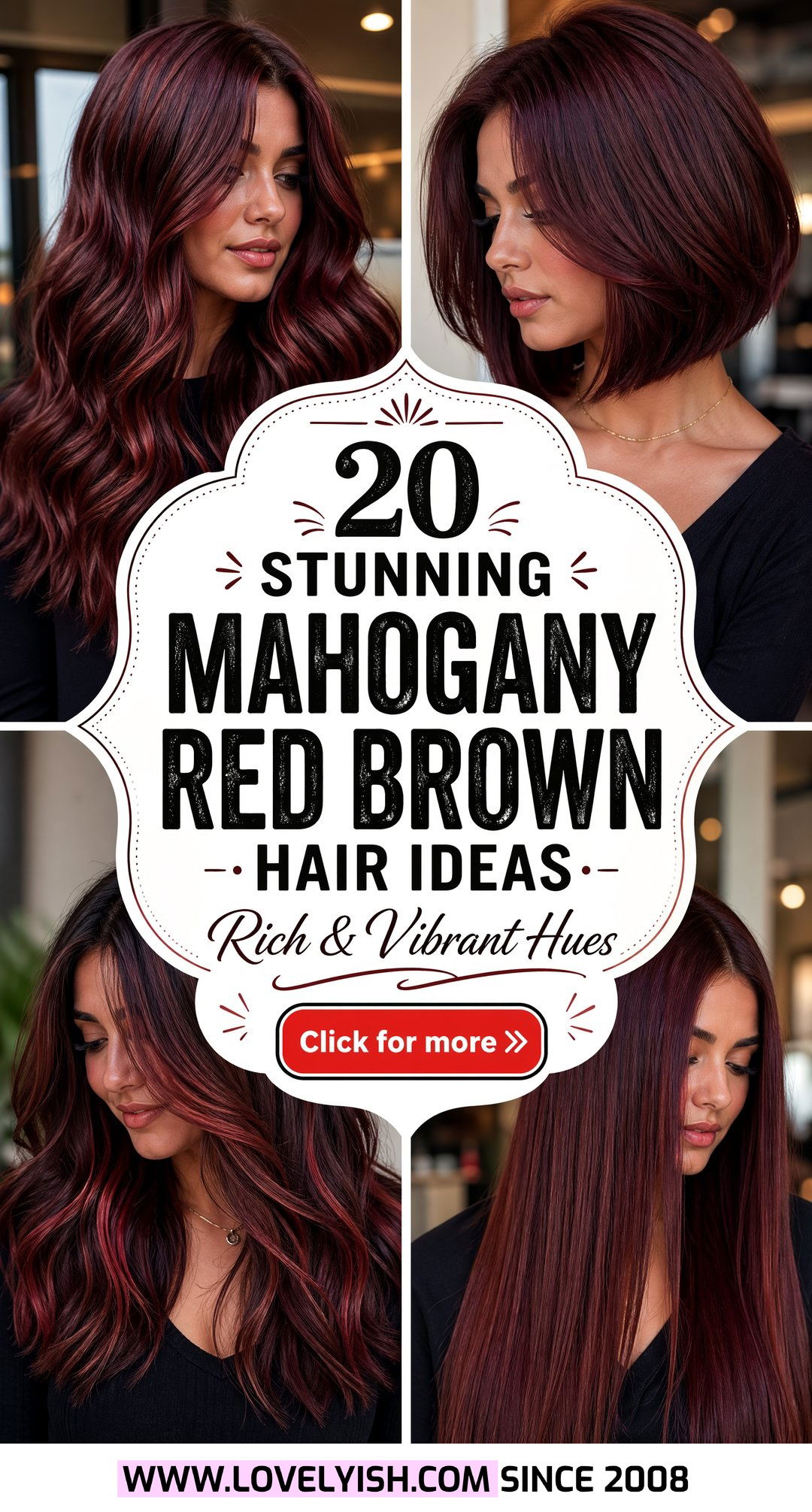 20 Stunning Mahogany Red Brown Hair Looks to Inspire You - 20 Stunning Mahogany Red Brown Hair Looks to Inspire You
