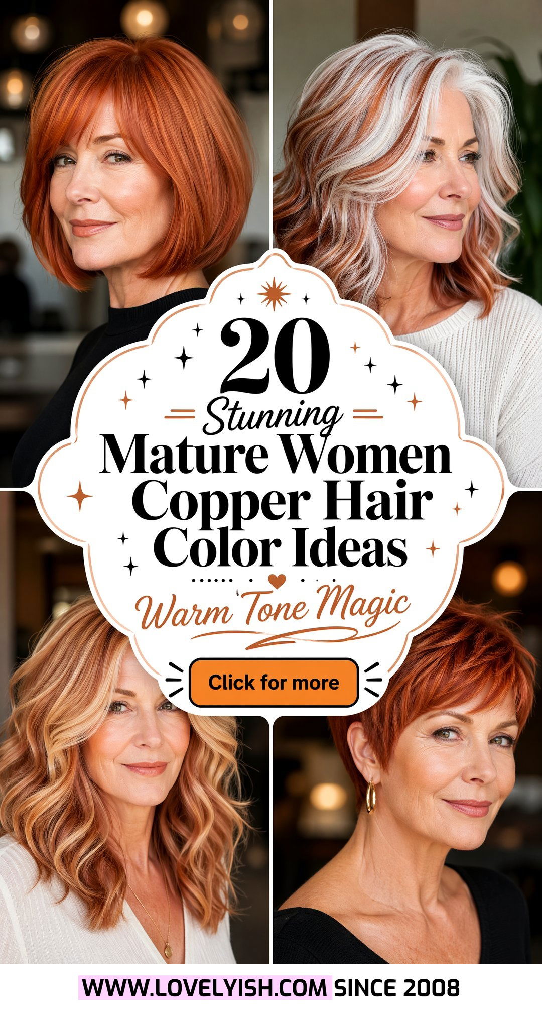 20 Stunning Mature Women Copper Hair Color Ideas for Warmth - 20 Stunning Mature Women Copper Hair Color Ideas for Warmth
