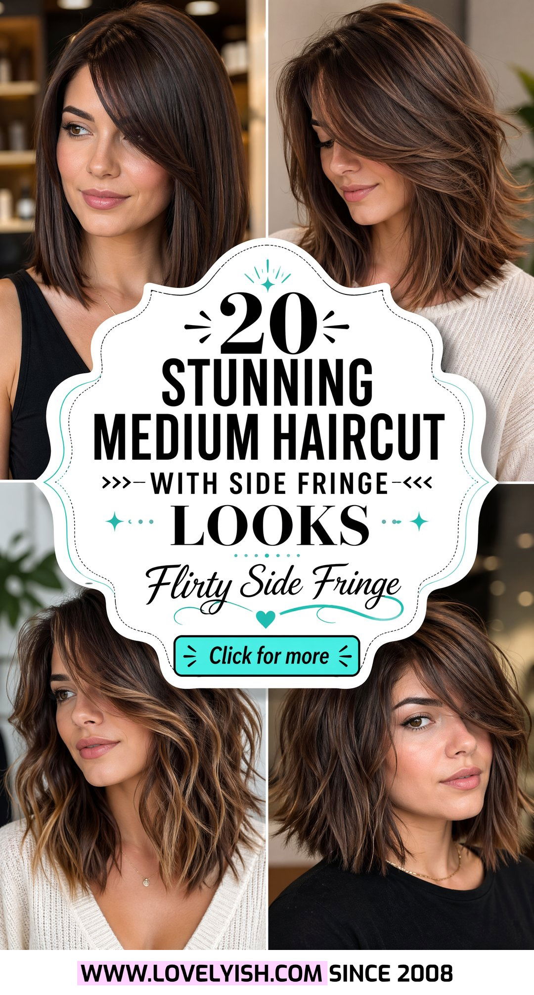 20 Stunning Medium Haircut With Side Fringe Looks to Try - 20 Stunning Medium Haircut With Side Fringe Looks to Try