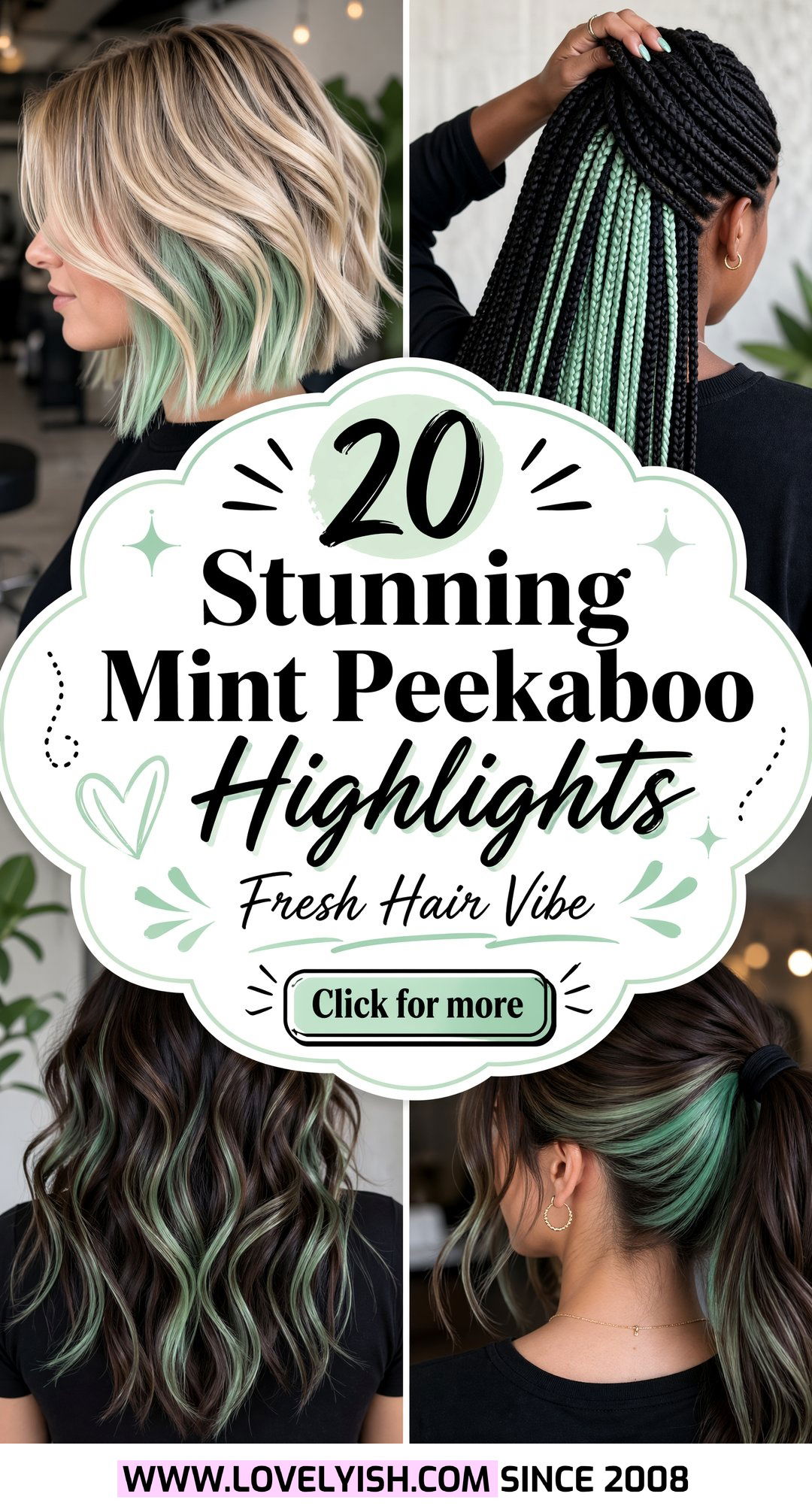 20 Stunning Mint Peekaboo Highlights for a Fresh Hair Vibe - 20 Stunning Mint Peekaboo Highlights for a Fresh Hair Vibe