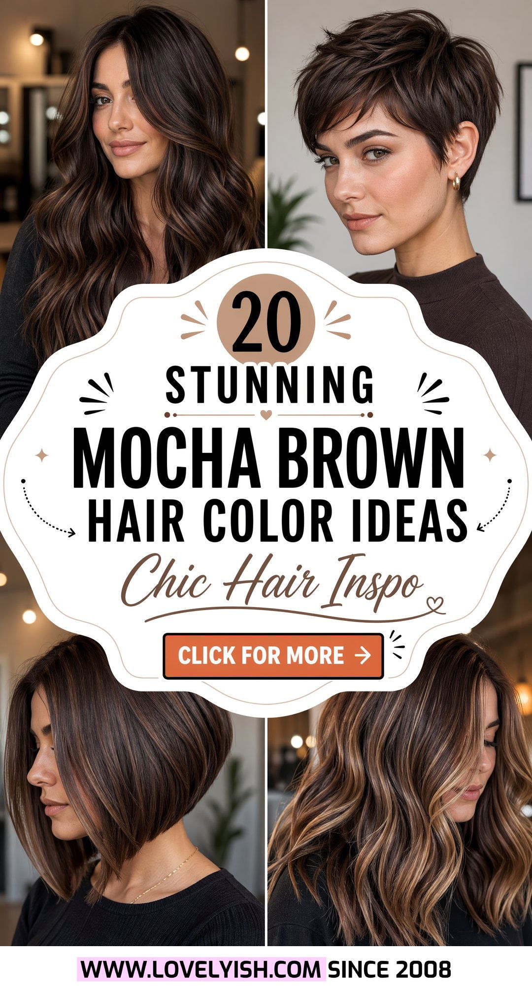20 Stunning Mocha Brown Hair Color Ideas for a Chic Look - 20 Stunning Mocha Brown Hair Color Ideas for a Chic Look