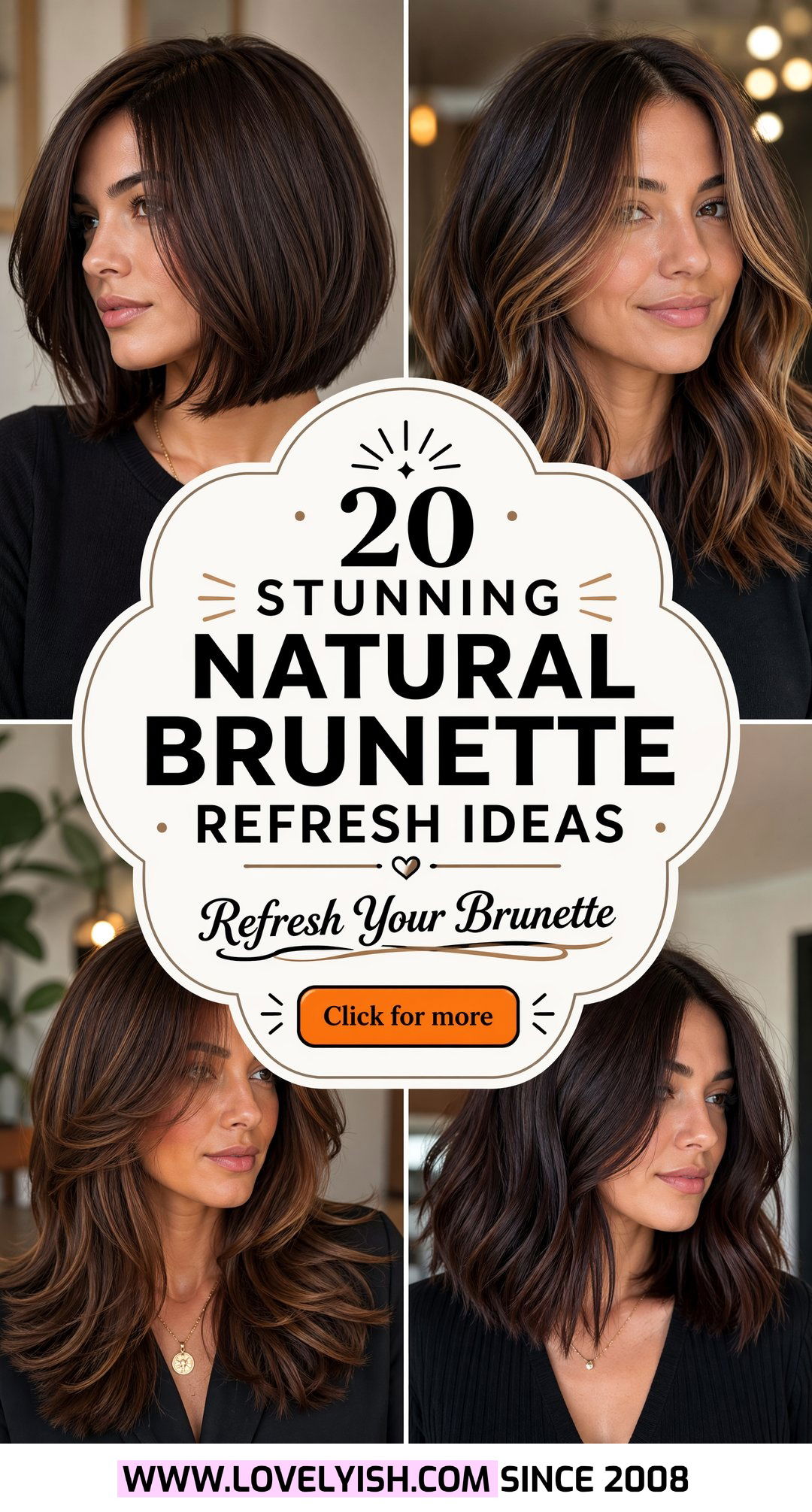 20 Stunning Natural Brunette Refresh Ideas For Mature Women - 20 Stunning Natural Brunette Refresh Ideas For Mature Women