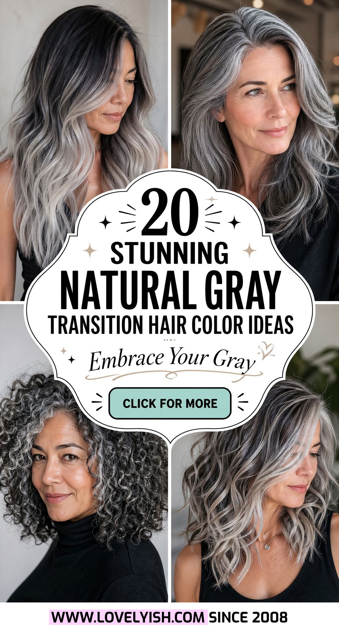 20 Stunning Natural Gray Transition Hair Color Ideas to Try - 20 Stunning Natural Gray Transition Hair Color Ideas to Try
