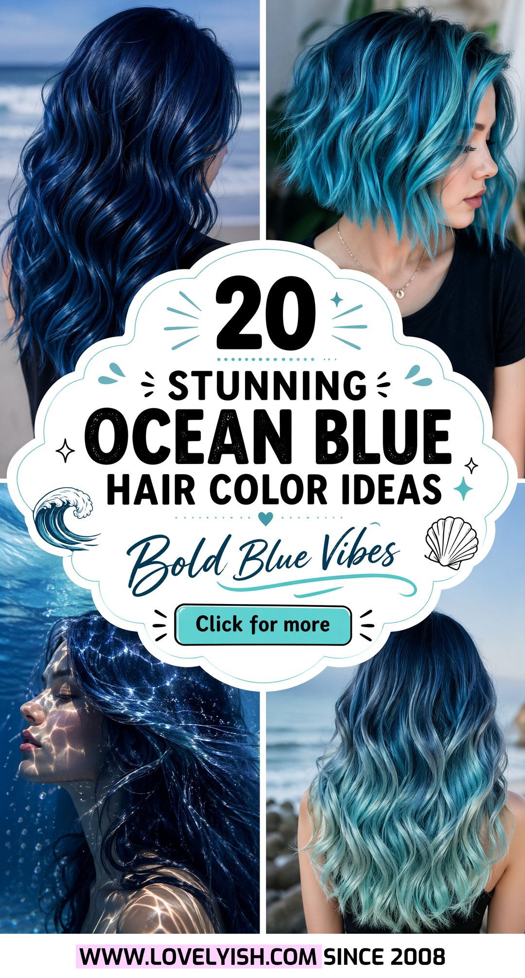 20 Stunning Ocean Blue Hair Color Ideas for a Bold Look - 20 Stunning Ocean Blue Hair Color Ideas for a Bold Look