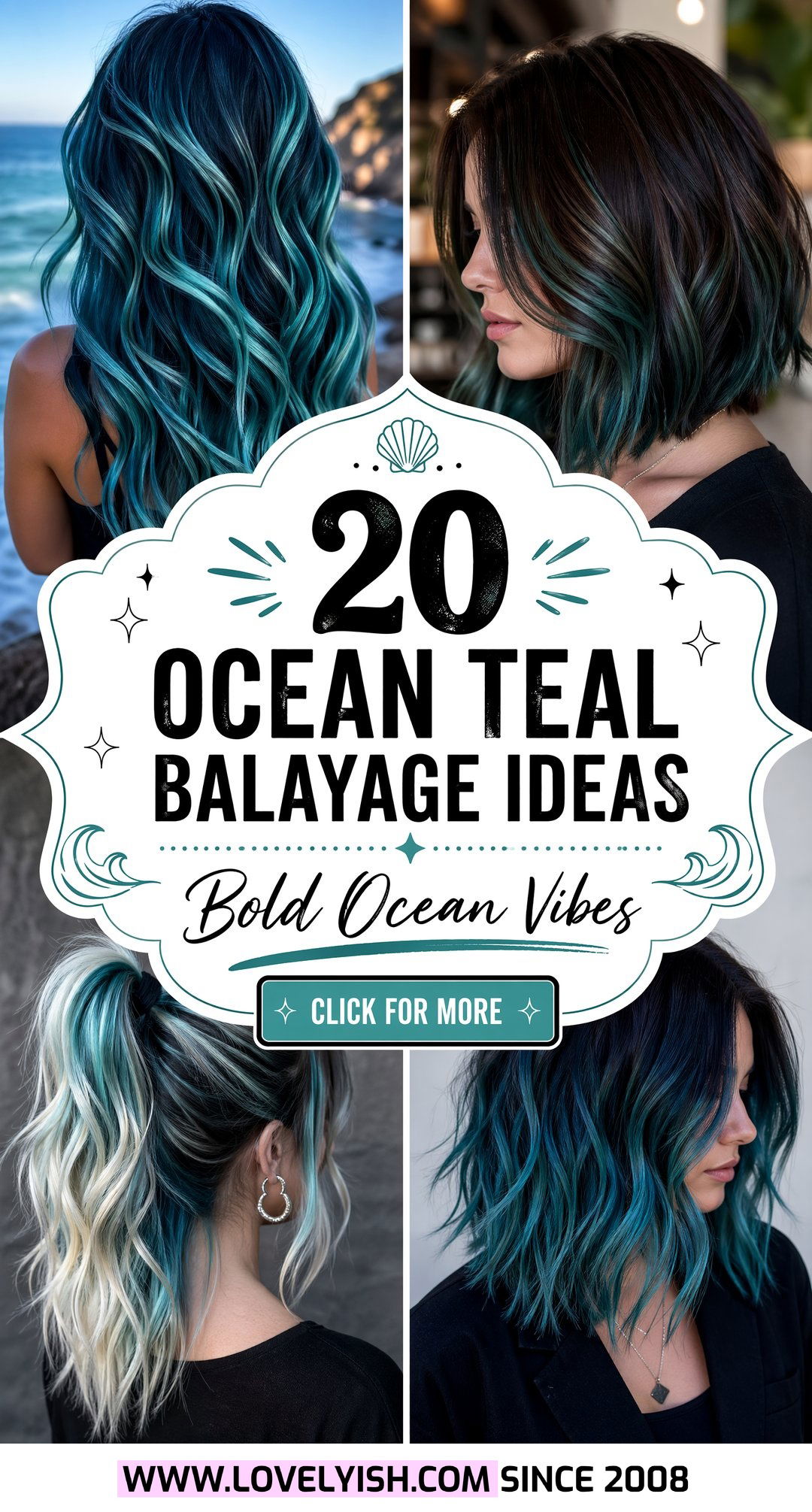 20 Stunning Ocean Teal Balayage Ideas For A Bold Hair Makeover - 20 Stunning Ocean Teal Balayage Ideas For A Bold Hair Makeover