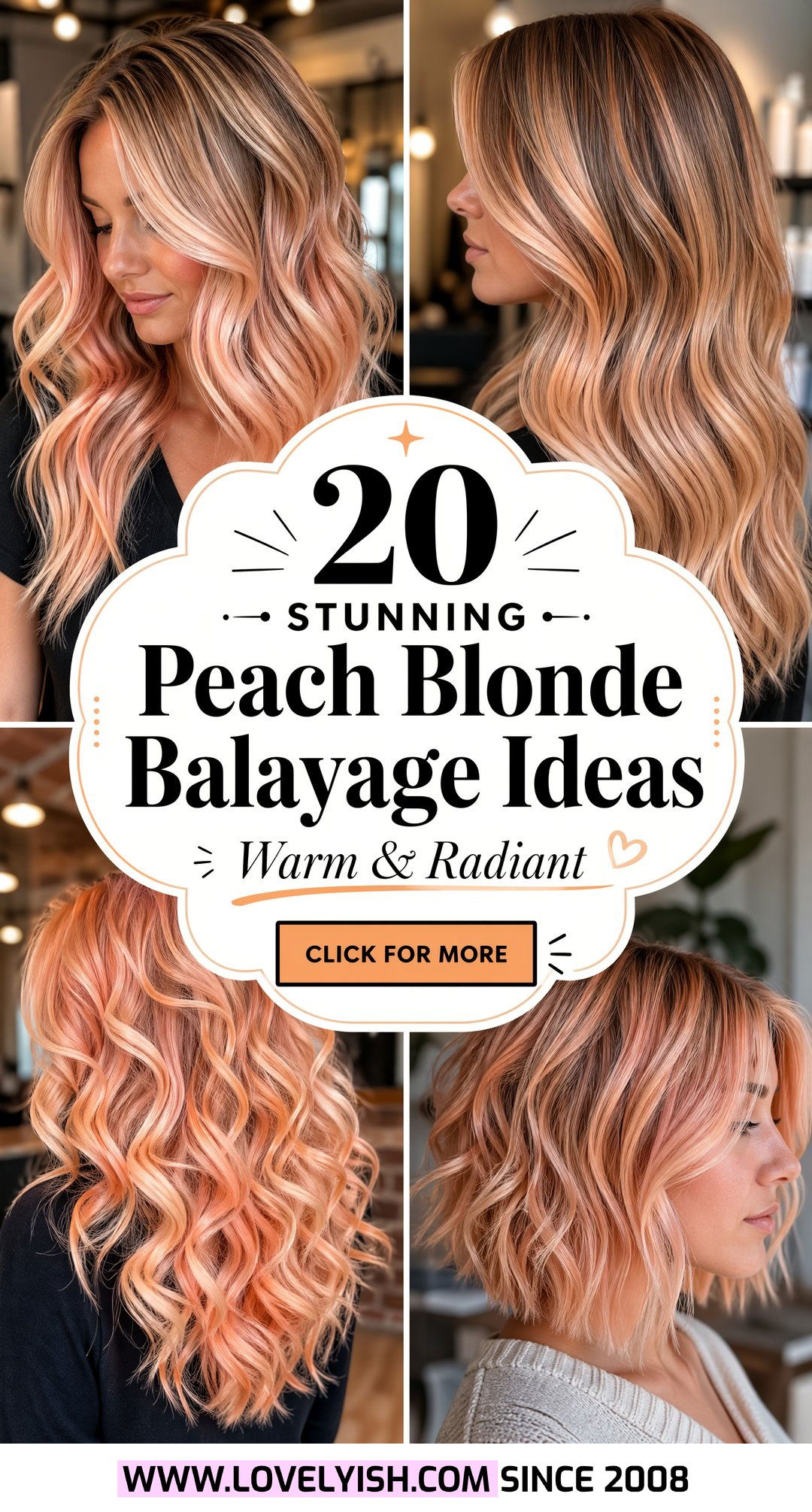 20 Stunning Peach Blonde Balayage Ideas for a Warm Glow - 20 Stunning Peach Blonde Balayage Ideas for a Warm Glow