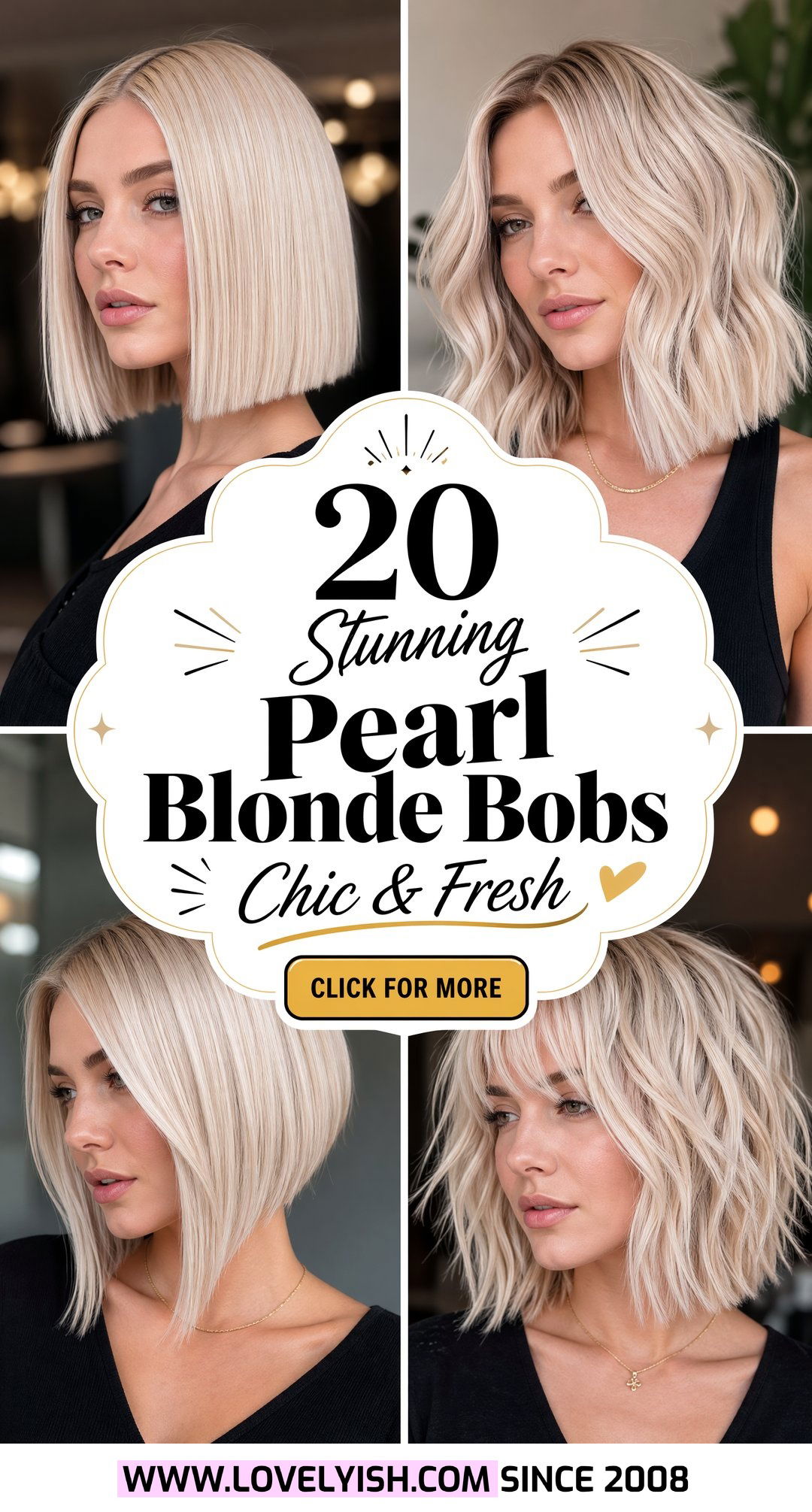 20 Stunning Pearl Blonde Bob Ideas for a Chic and Fresh Look - 20 Stunning Pearl Blonde Bob Ideas for a Chic & Fresh Look