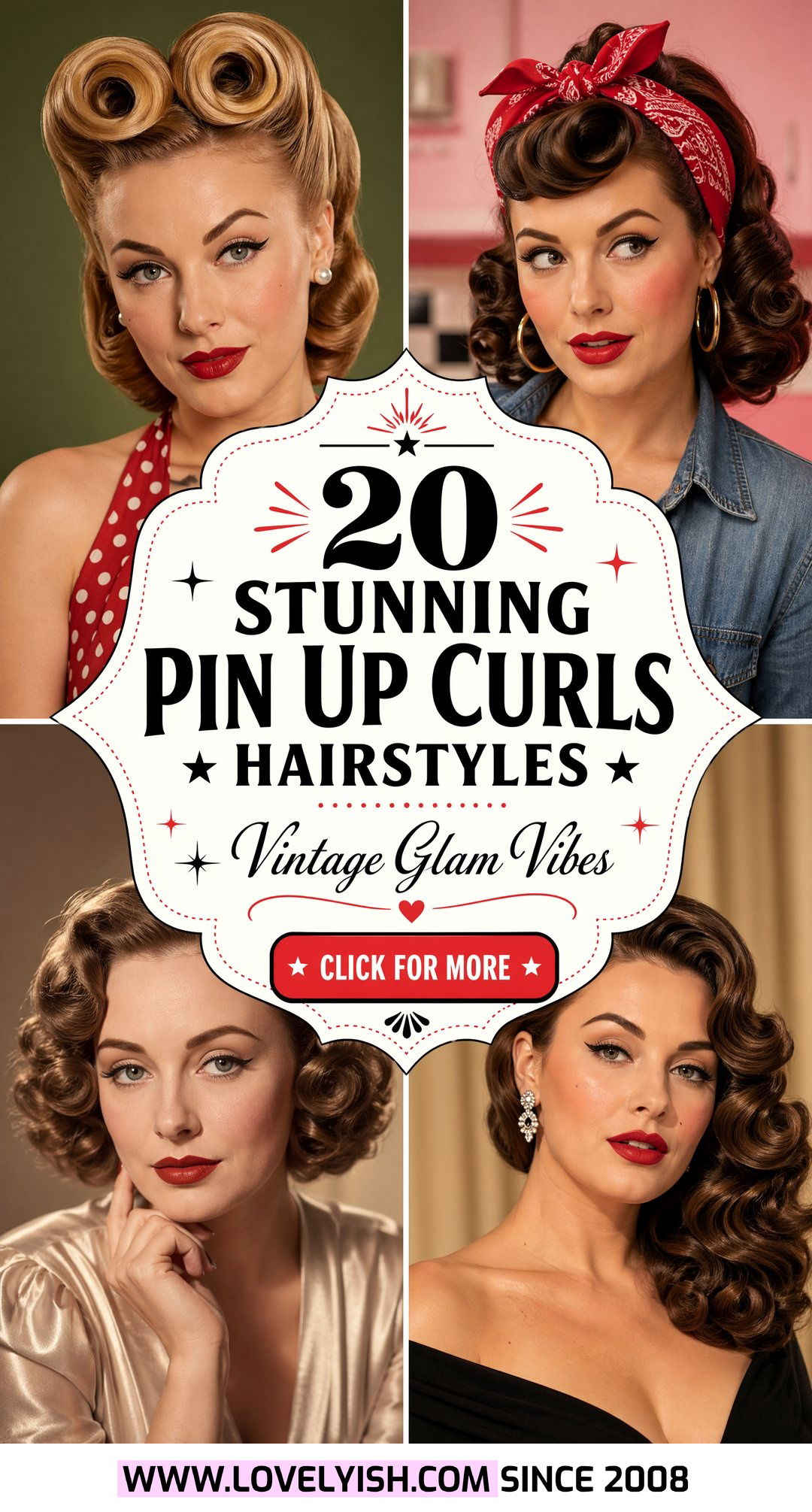 20 Stunning Pin Up Curls Hairstyle Ideas For Vintage Lovers - 20 Stunning Pin Up Curls Hairstyle Ideas For Vintage Lovers