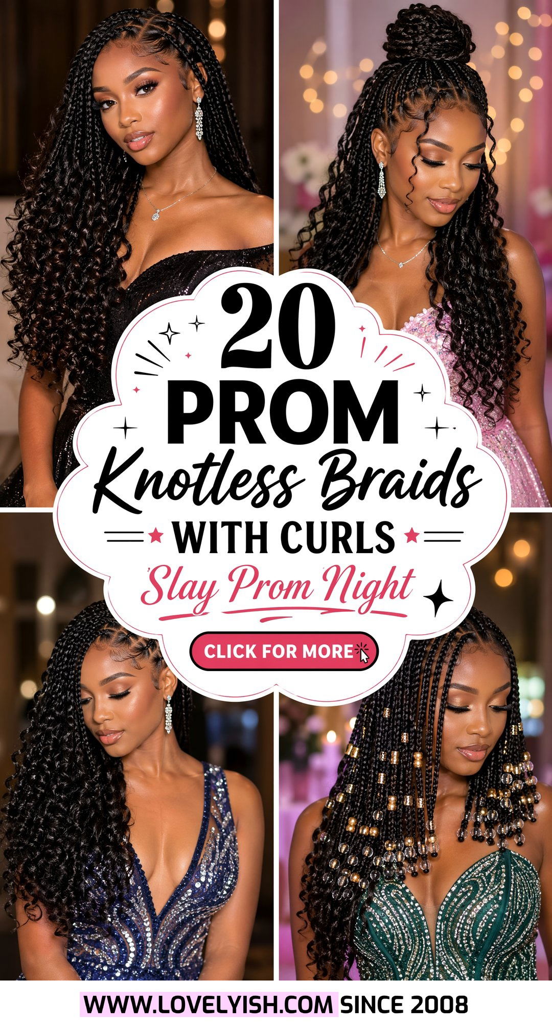 20 Stunning Prom Knotless Braids with Curls to Slay the Night - 20 Stunning Prom Knotless Braids with Curls to Slay the Night