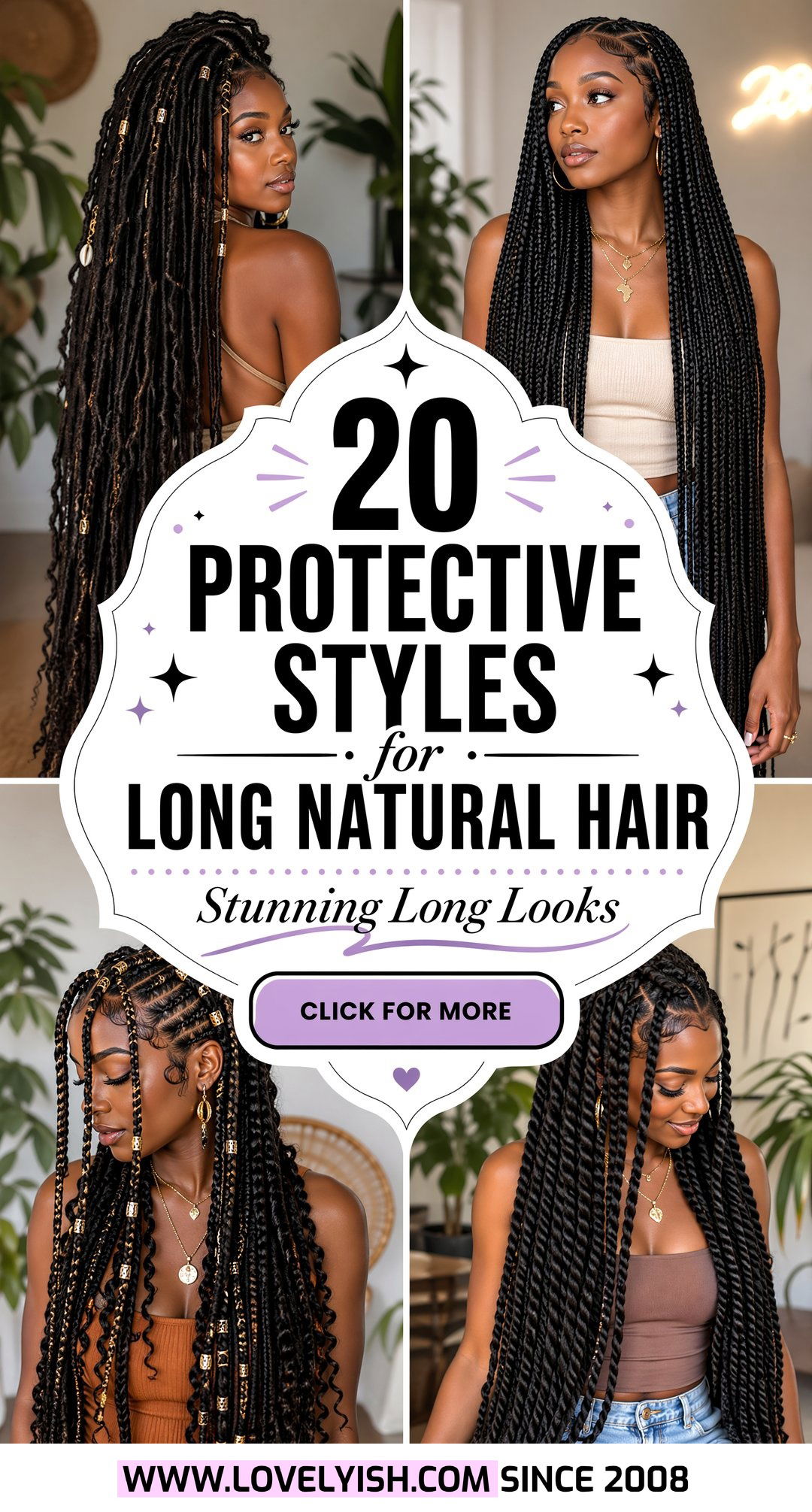 20 Stunning Protective Styles for Long Natural Hair to Try - 20 Stunning Protective Styles for Long Natural Hair to Try