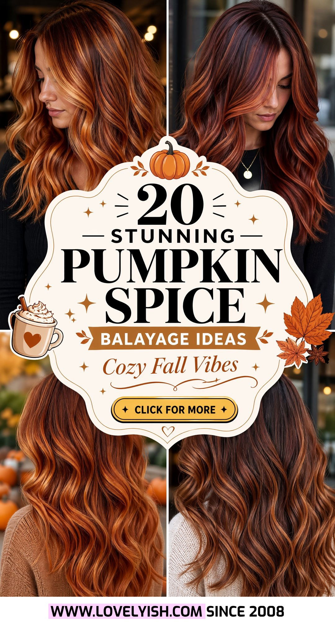 20 Stunning Pumpkin Spice Balayage Ideas for a Cozy Fall Look - 20 Stunning Pumpkin Spice Balayage Ideas for a Cozy Fall Look