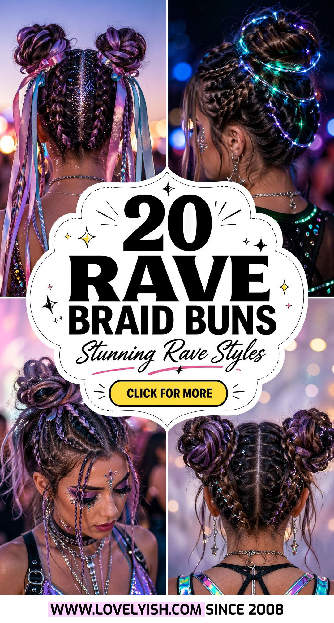 20 Stunning Rave Braid Buns Hairstyle Looks You Need to Try - 20 Stunning Rave Braid Buns Hairstyle Looks You Need to Try