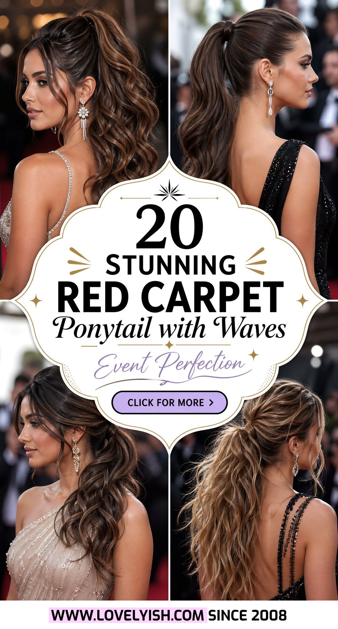20 Stunning Red Carpet Ponytail with Waves for Your Event - 20 Stunning Red Carpet Ponytail with Waves for Your Event
