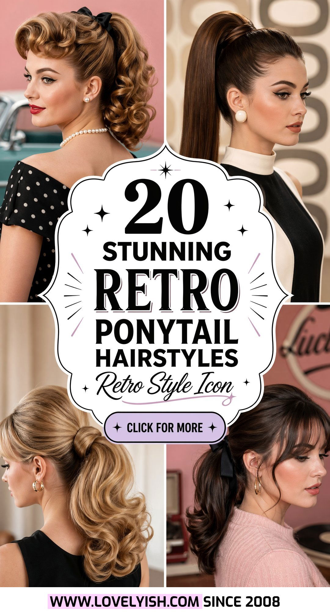 20 Stunning Retro Ponytail Hairstyle Ideas For Vintage Lovers - 20 Stunning Retro Ponytail Hairstyle Ideas For Vintage Lovers
