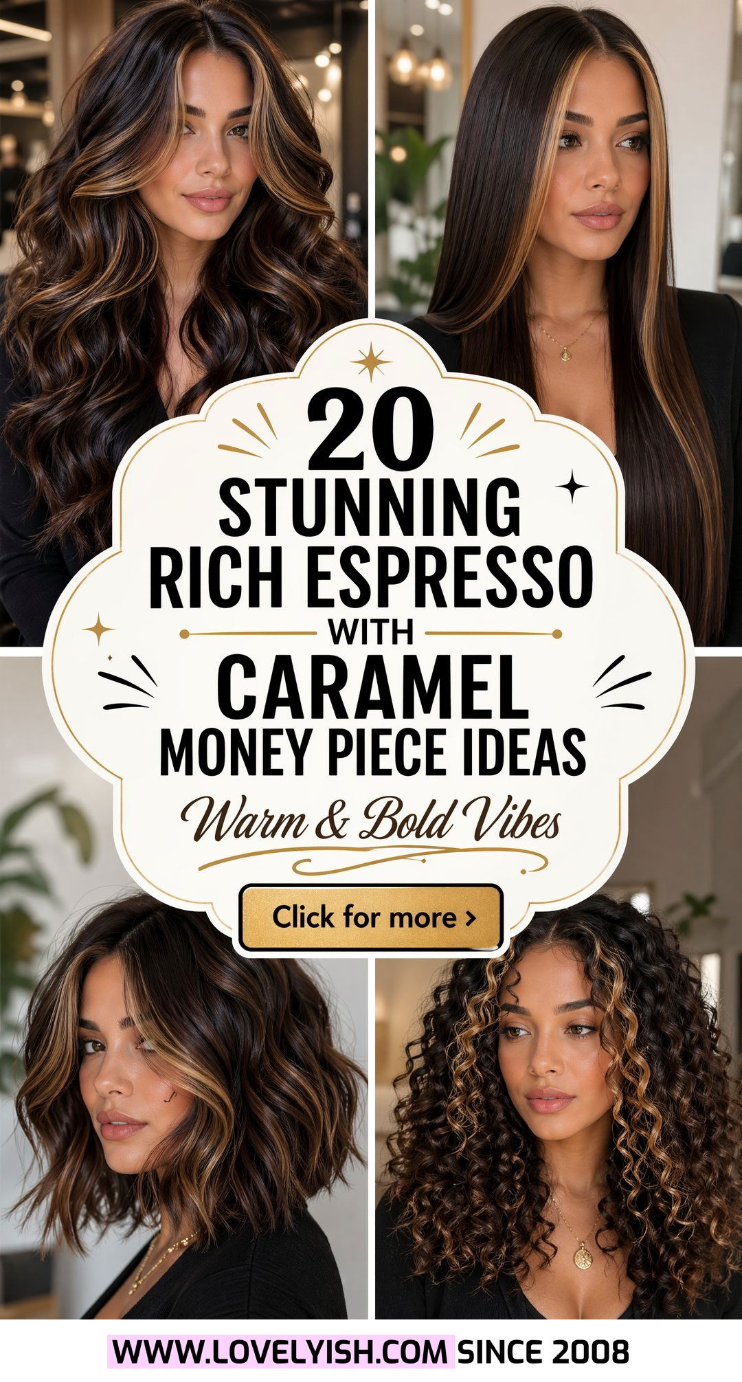 20 Stunning Rich Espresso With Caramel Money Piece Ideas - 20 Stunning Rich Espresso With Caramel Money Piece Ideas