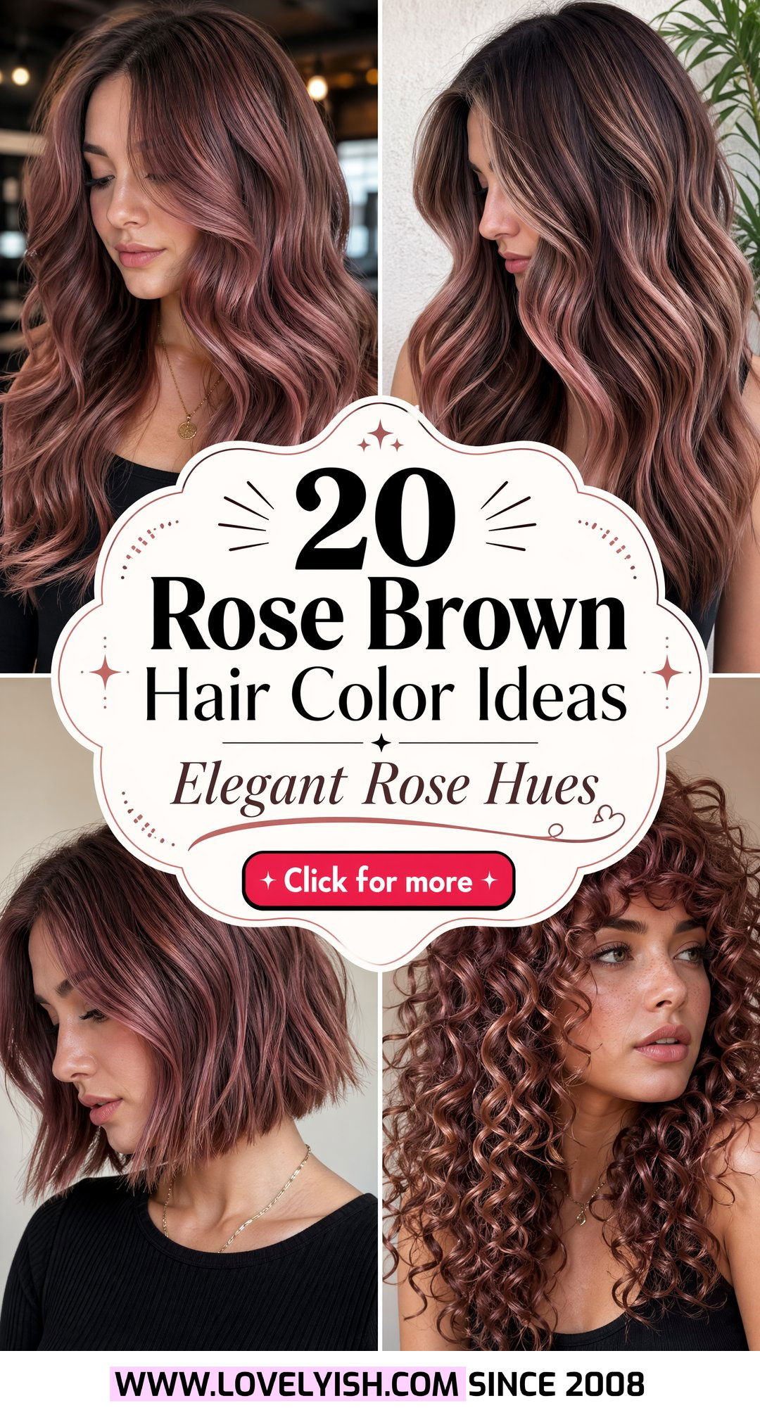 20 Stunning Rose Brown Hair Color Ideas For Mature Women - 20 Stunning Rose Brown Hair Color Ideas For Mature Women