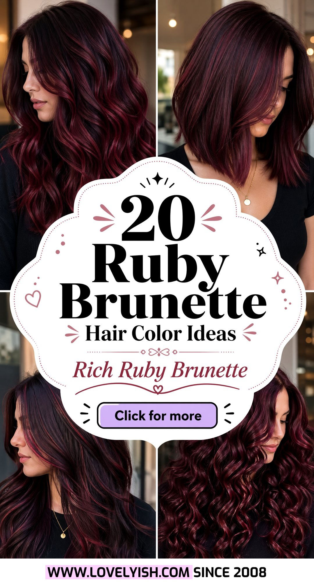20 Stunning Ruby Brunette Hair Color Ideas for a Bold Look - 20 Stunning Ruby Brunette Hair Color Ideas for a Bold Look