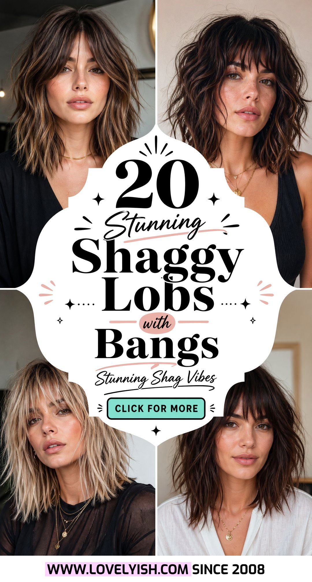 20 Stunning Shaggy Lob with Bangs Ideas for Your Next Cut - 20 Stunning Shaggy Lob with Bangs Ideas for Your Next Cut