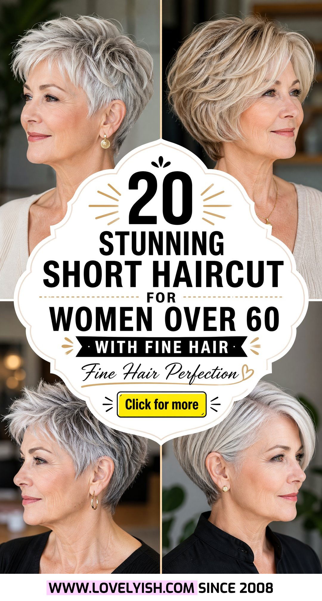 20 Stunning Short Haircut for Women Over 60 with Fine Hair - 20 Stunning Short Haircut for Women Over 60 with Fine Hair