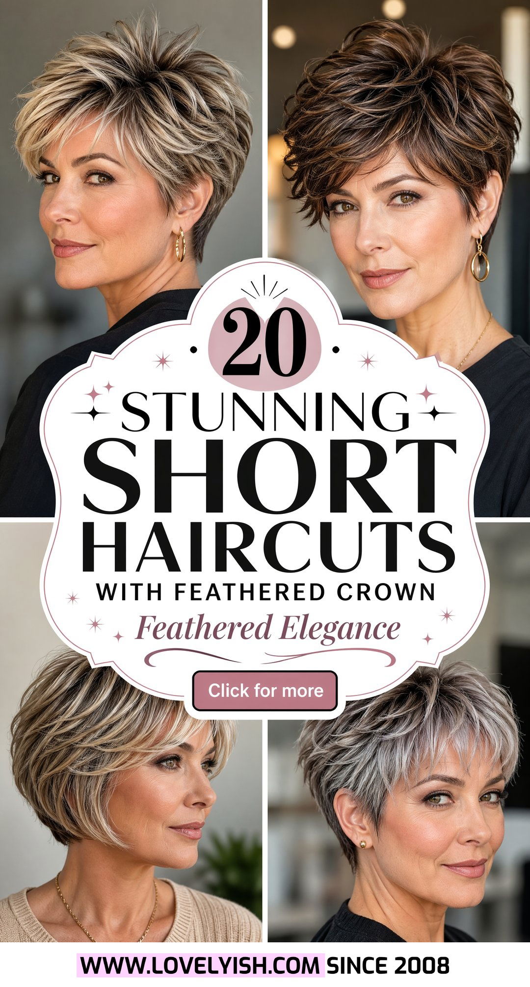 20 Stunning Short Haircut with Feathered Crown Ideas Now - 20 Stunning Short Haircut with Feathered Crown Ideas Now