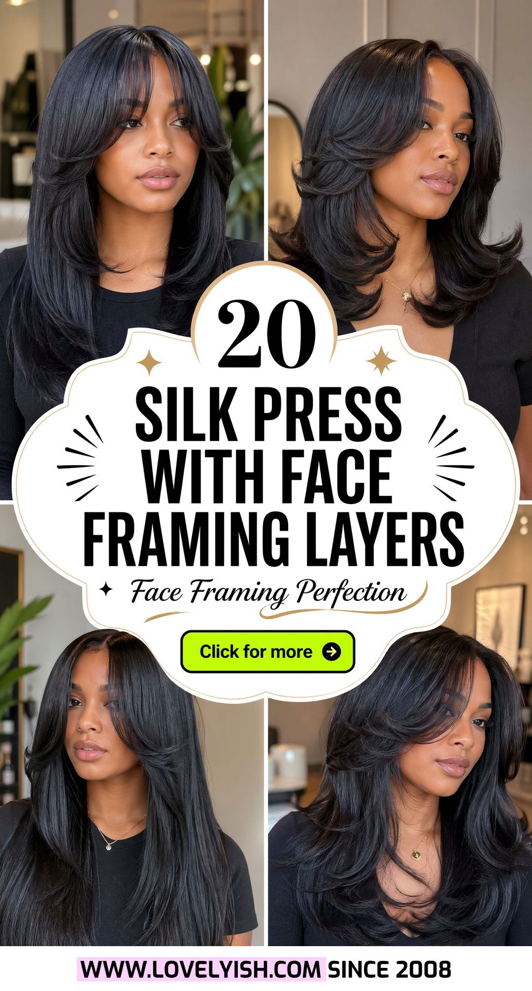 20 Stunning Silk Press With Face Framing Layers Hairstyles - 20 Stunning Silk Press With Face Framing Layers Hairstyles