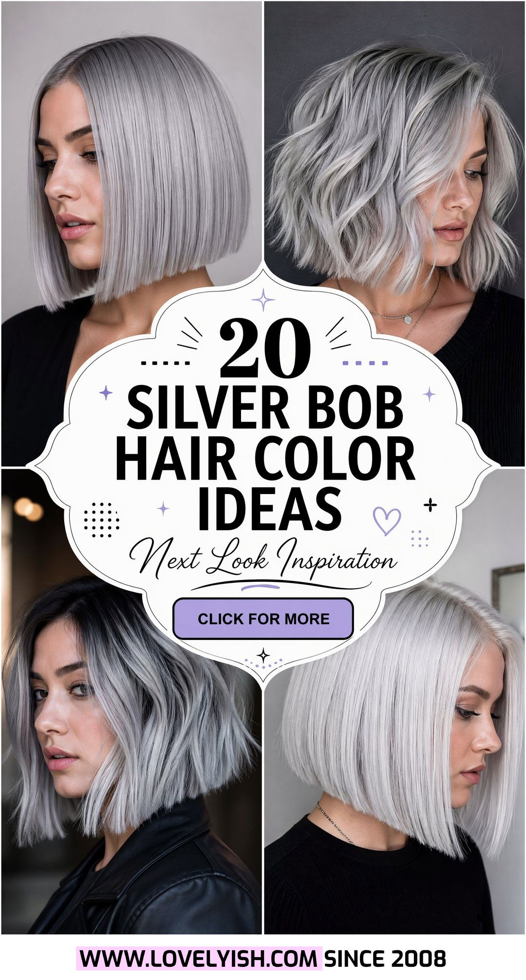 20 Stunning Silver Bob Hair Color Ideas for Your Next Look - 20 Stunning Silver Bob Hair Color Ideas for Your Next Look
