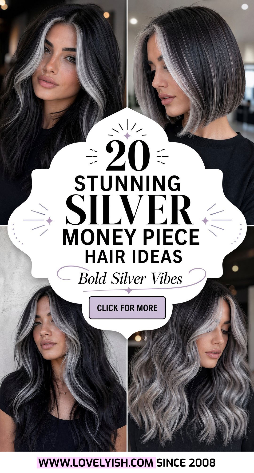 20 Stunning Silver Money Piece Hair Ideas for a Bold Look - 20 Stunning Silver Money Piece Hair Ideas for a Bold Look