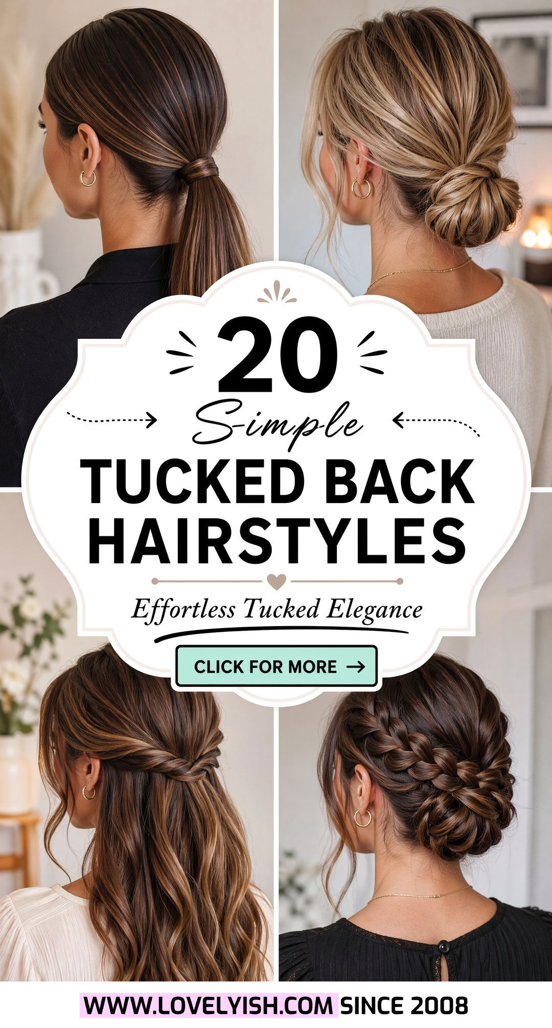 20 Stunning Simple Tucked Back Hairstyle Ideas to Try Now - 20 Stunning Simple Tucked Back Hairstyle Ideas to Try Now