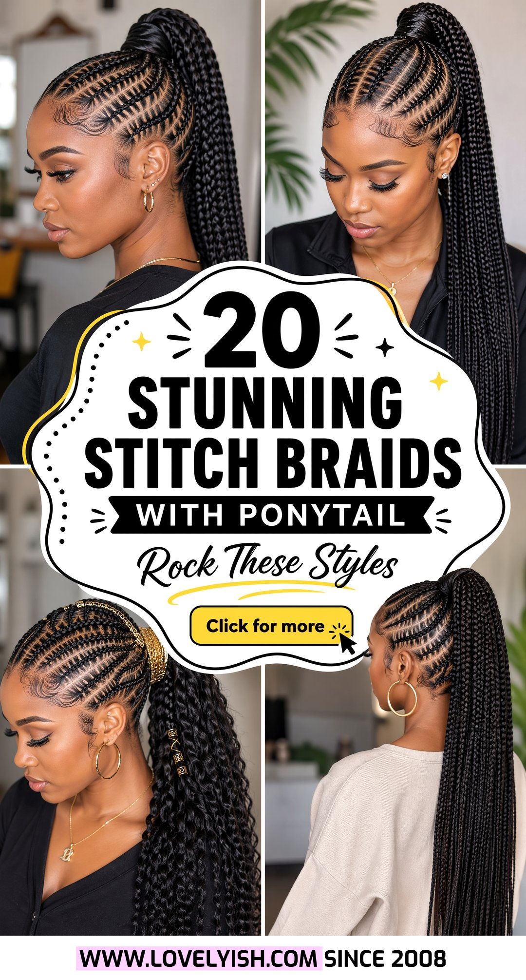 20 Stunning Stitch Braids With Ponytail Styles To Try Now - 20 Stunning Stitch Braids With Ponytail Styles To Try Now