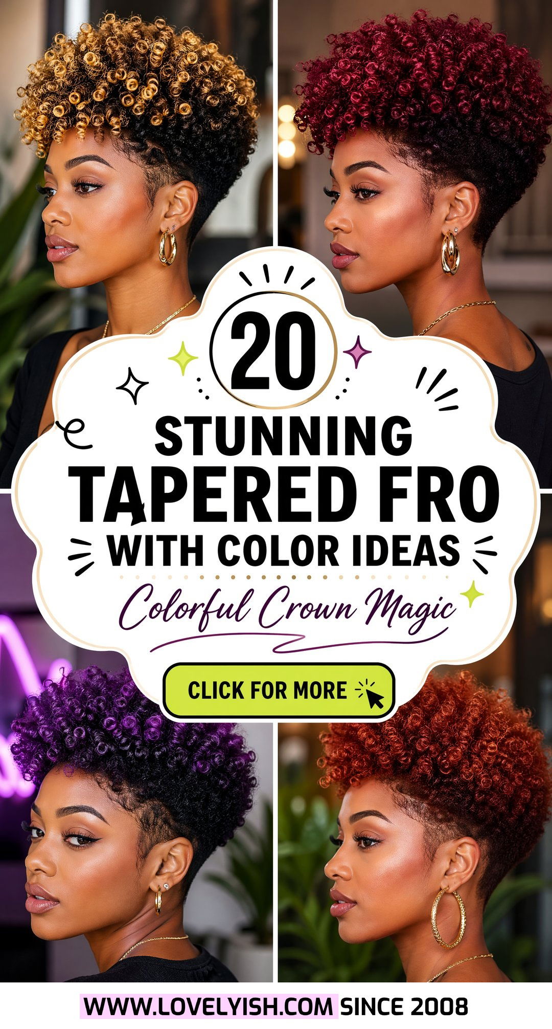 20 Stunning Tapered Fro With Color Ideas For Women To Try - 20 Stunning Tapered Fro With Color Ideas For Women To Try