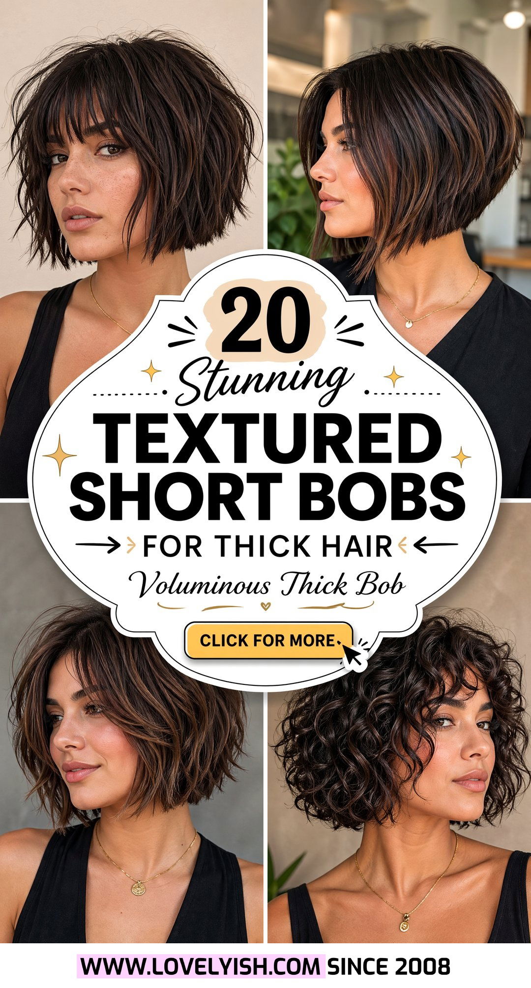 20 Stunning Textured Short Bob for Thick Hair Women Ideas - 20 Stunning Textured Short Bob for Thick Hair Women Ideas