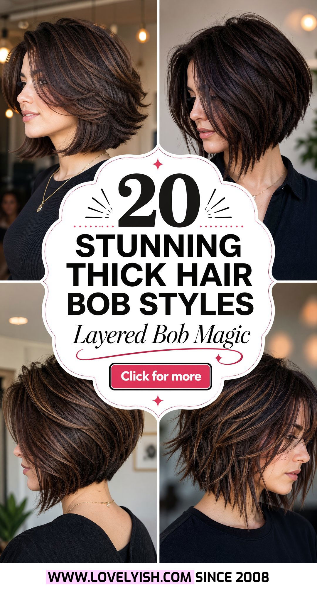 20 Stunning Thick Hair Bob with Layers Styles Youll Love - 20 Stunning Thick Hair Bob with Layers Styles You’ll Love