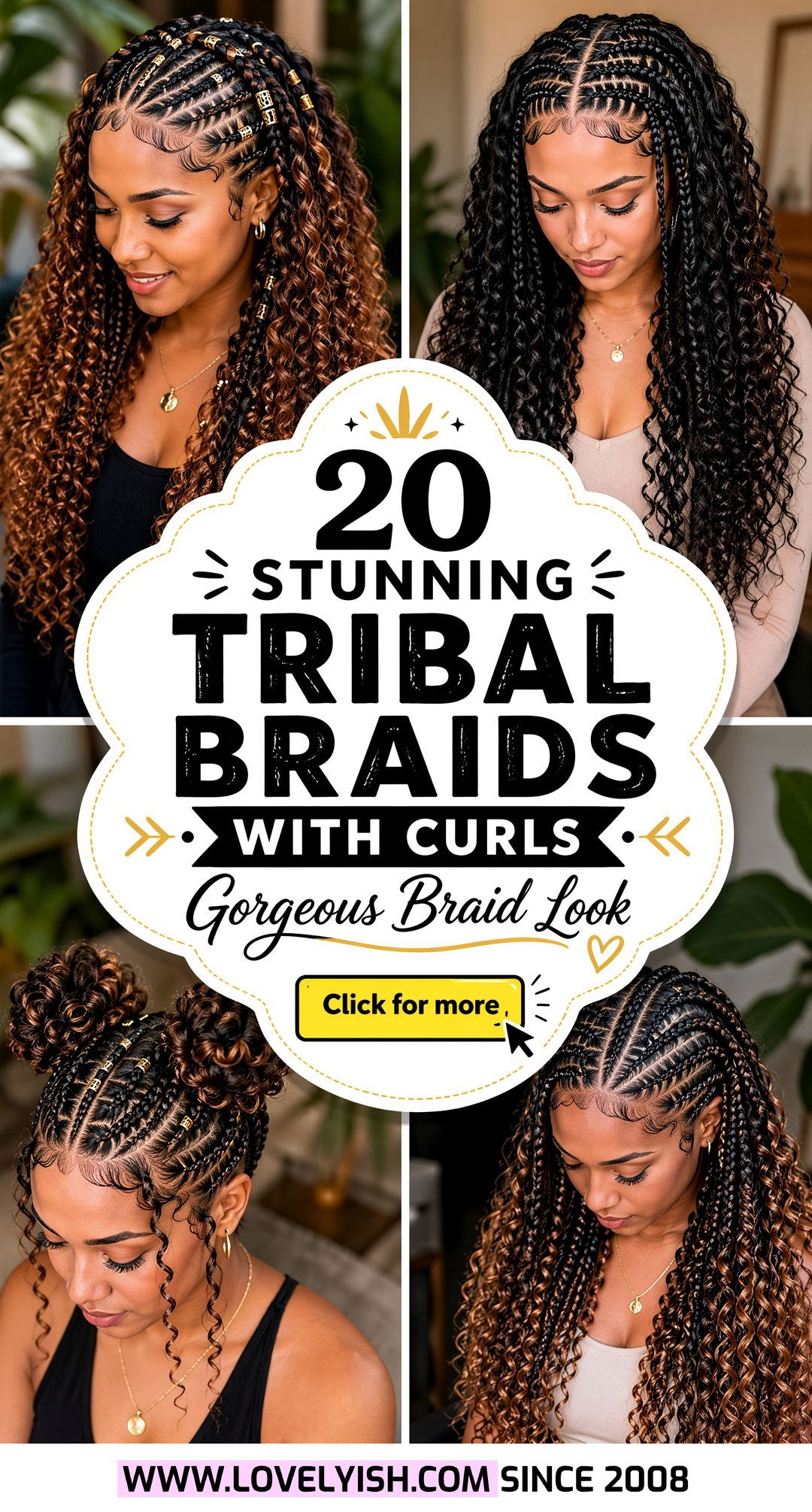 20 Stunning Tribal Braids With Curls for a Gorgeous Look - 20 Stunning Tribal Braids With Curls for a Gorgeous Look