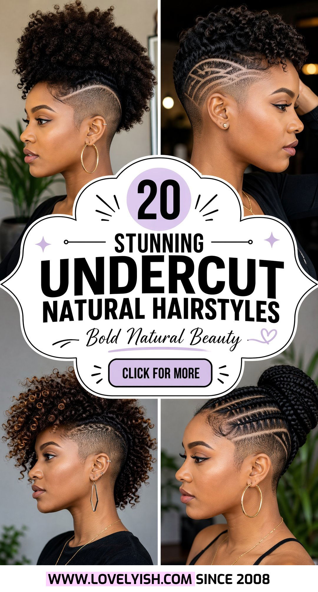20 Stunning Undercut Natural Hairstyle Ideas for Women - 20 Stunning Undercut Natural Hairstyle Ideas for Women