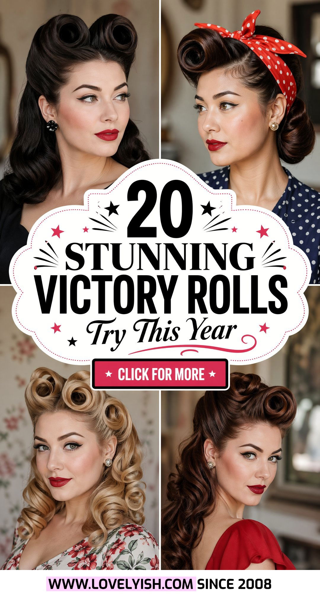 20 Stunning Victory Rolls For Long Hair To Try This Year - 20 Stunning Victory Rolls For Long Hair To Try This Year