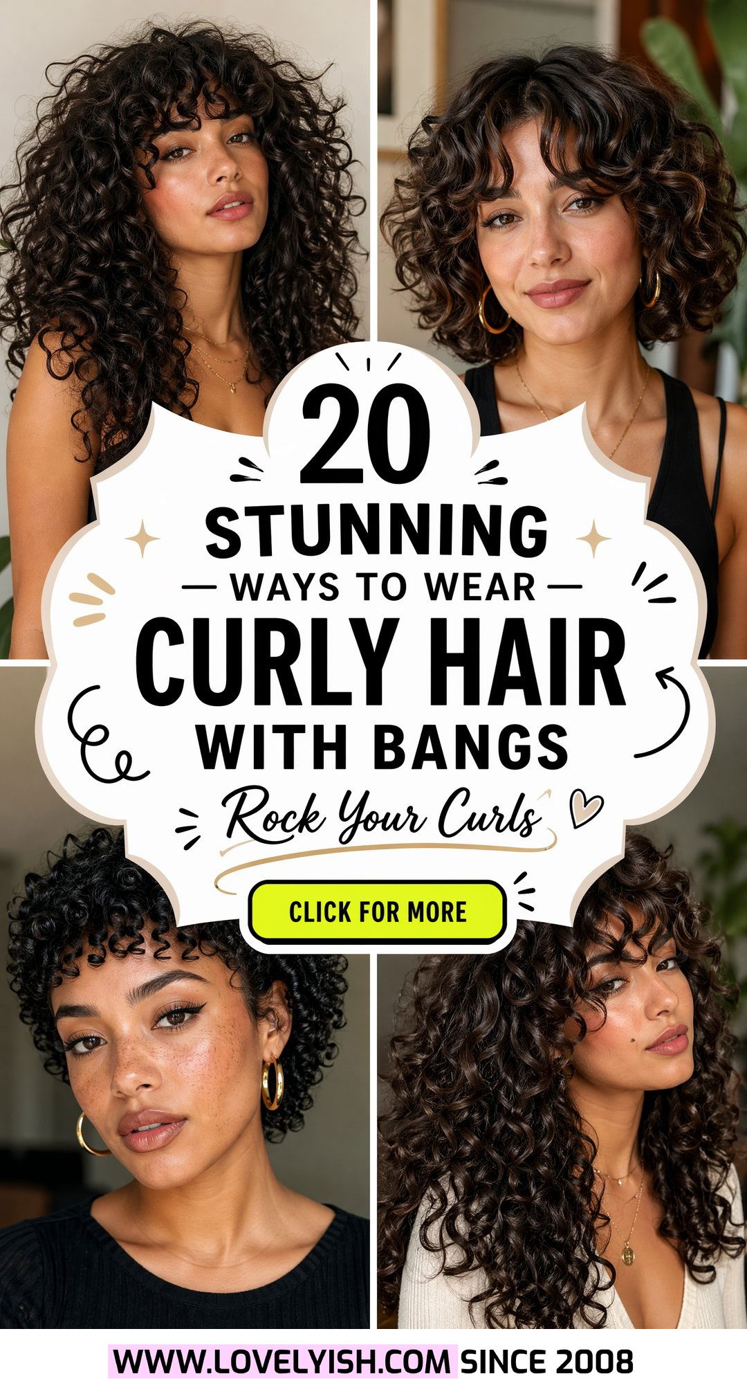 20 Stunning Ways to Wear Curly Hair with Bangs Right Now - 20 Stunning Ways to Wear Curly Hair with Bangs Right Now