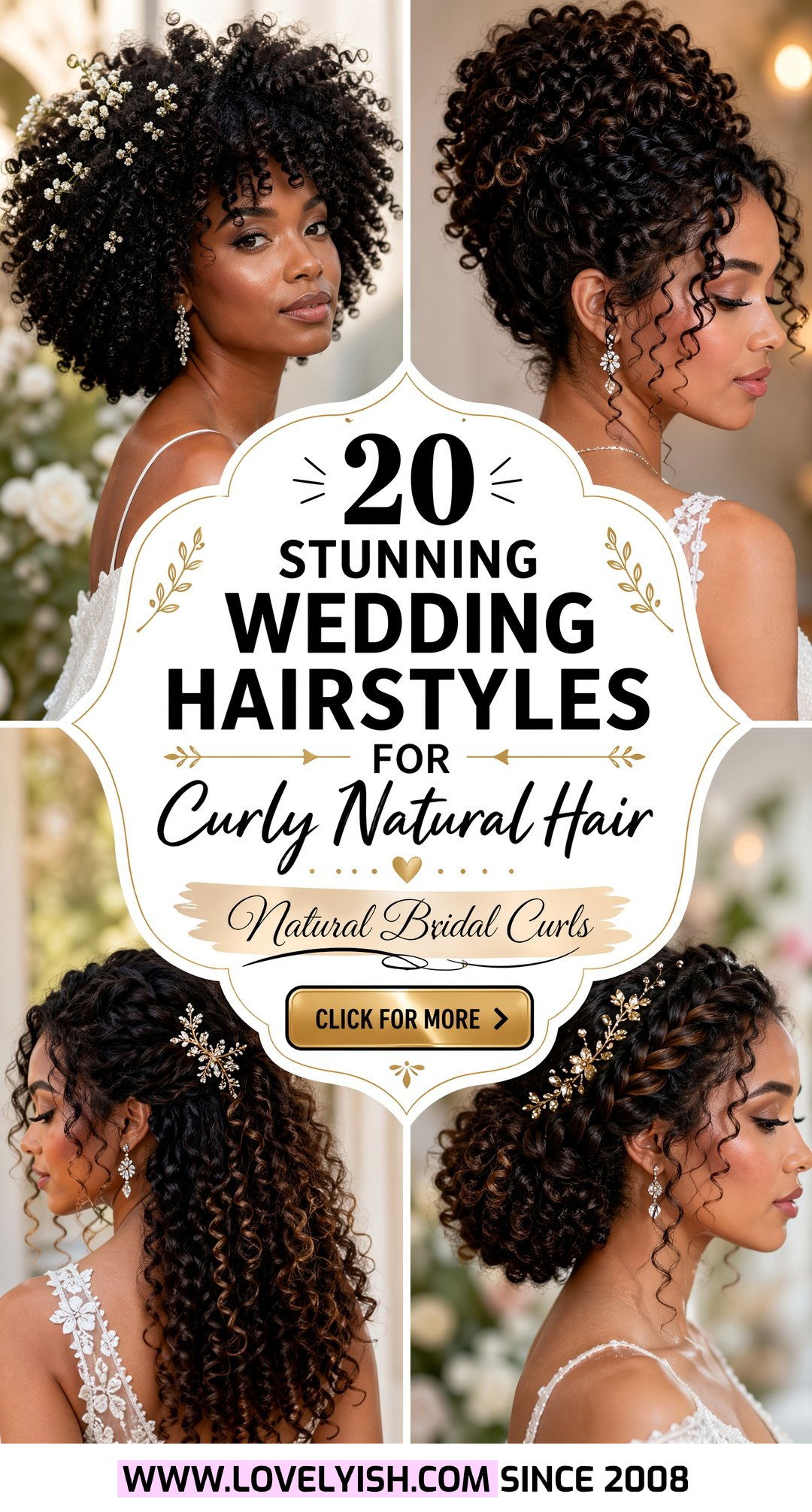20 Stunning Wedding Hairstyles for Curly Natural Hair Brides - 20 Stunning Wedding Hairstyles for Curly Natural Hair Brides