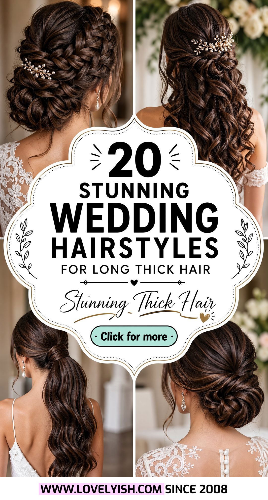 20 Stunning Wedding Hairstyles for Long Thick Hair Ideas - 20 Stunning Wedding Hairstyles for Long Thick Hair Ideas
