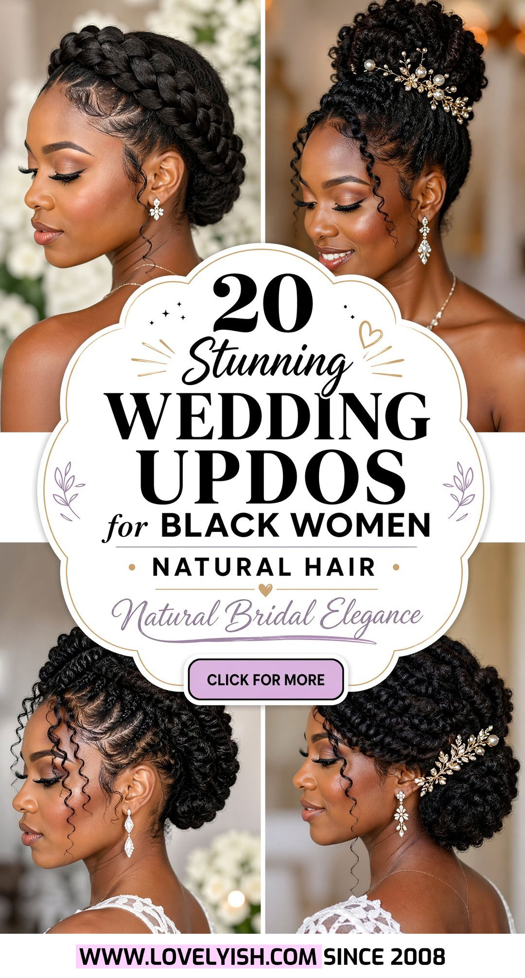 20 Stunning Wedding Updo Ideas for Black Women Natural Hair - 20 Stunning Wedding Updo Ideas for Black Women Natural Hair