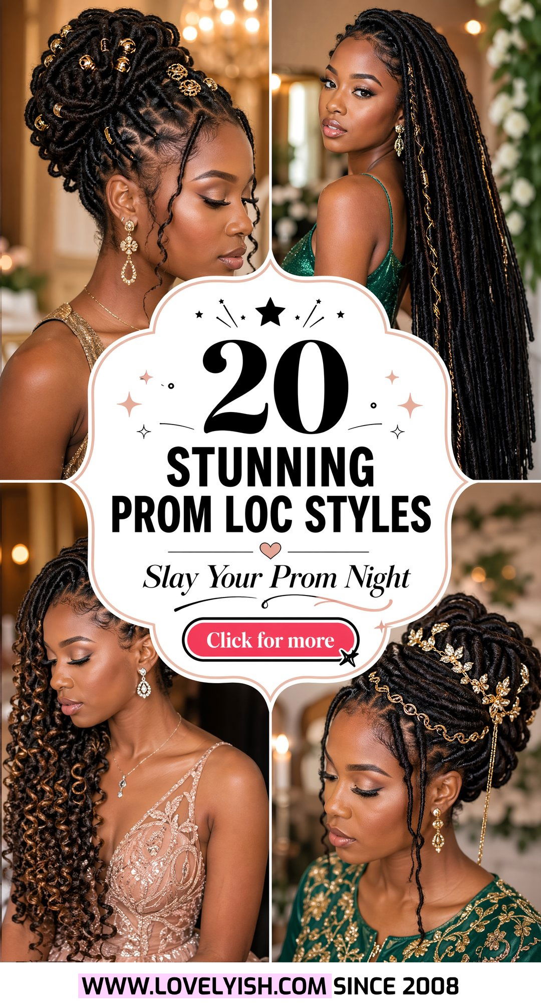 20 Stunning and Elegant Prom Loc Styles for Women to Try Now - 20 Stunning and Elegant Prom Loc Styles for Women to Try Now