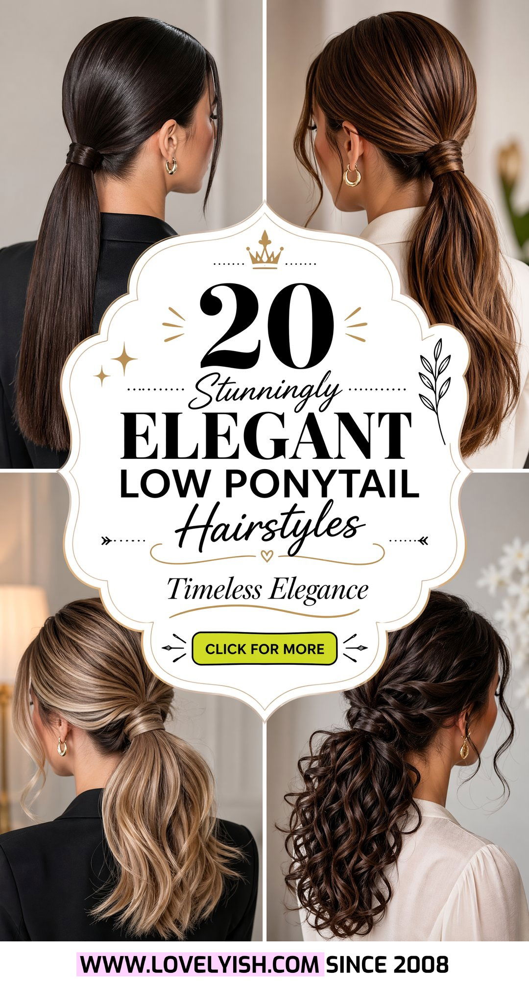 20 Stunningly Elegant Low Ponytail Hairstyles for Any Event - 20 Stunningly Elegant Low Ponytail Hairstyles for Any Event